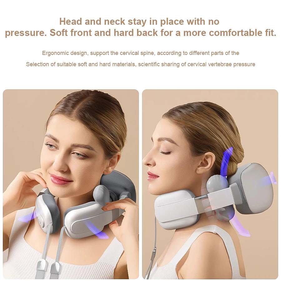 2025 Upgraded Wireless Neck and Shoulder Massager with Multiple Gears Hot Compress Function Simulated Finger Kneading Deep Relaxation for Trapezius Muscles Soreness Relief for Waist Arms and Legs
