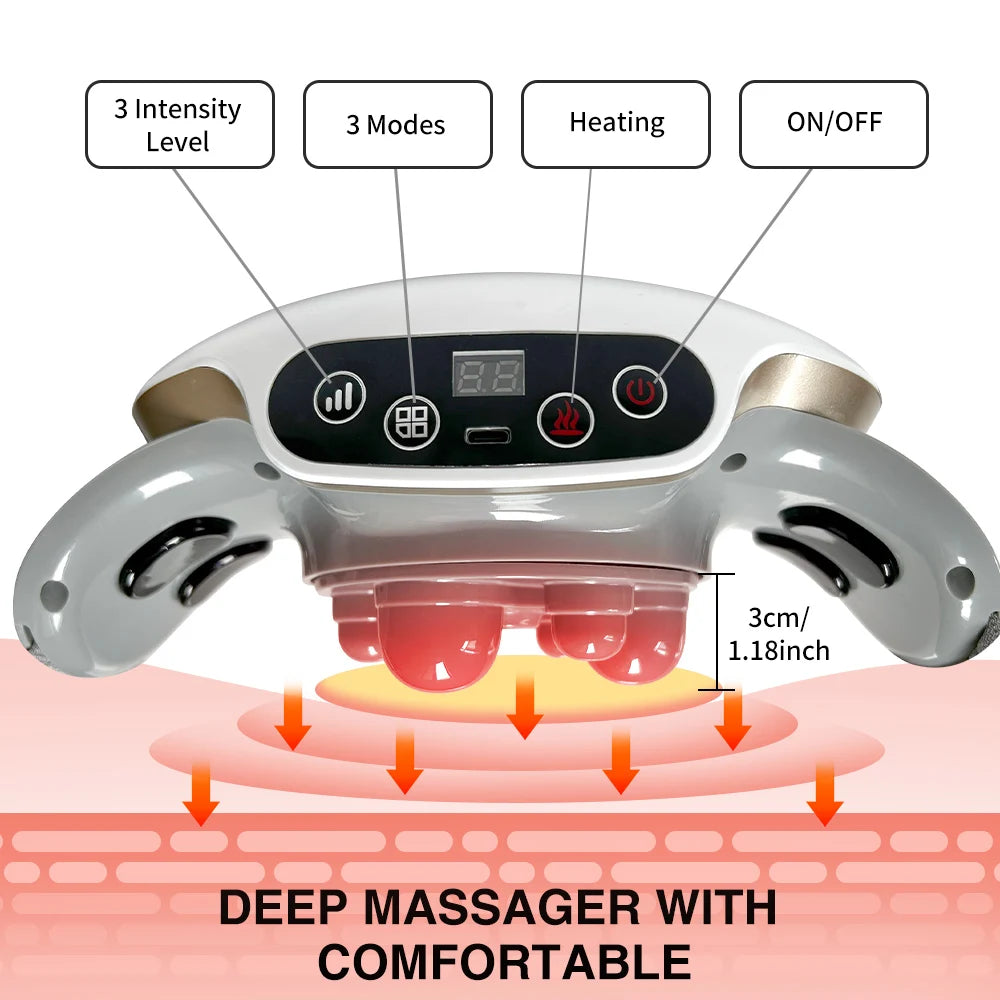 Flattening Belly Multiple-use for Waist Abdomen Back Neck Leg 3 Modes Automatic Abdominal Massager Electric Stomach Massager