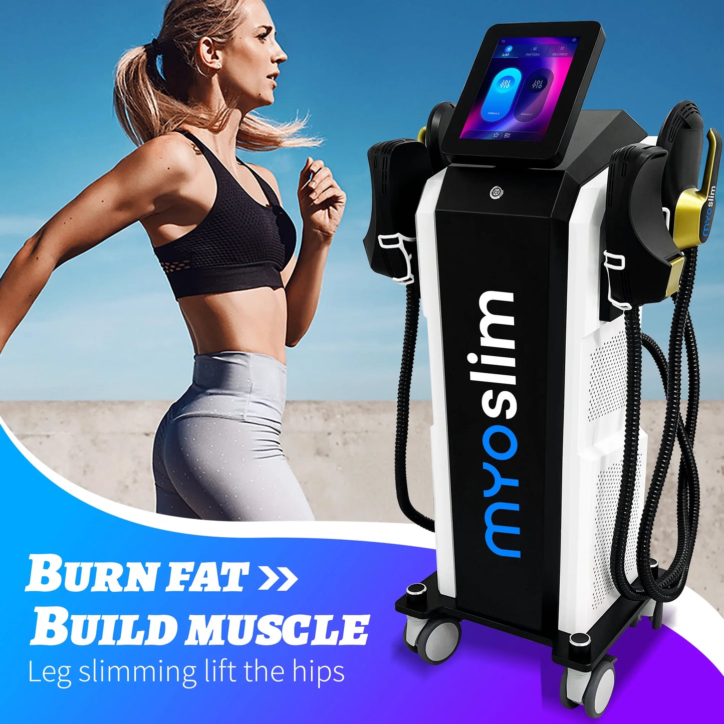 EMS Machine NEO RF EMS Electromagnetic Muscle Stimulator PRO Ultra Professional Sculpt 6500w 5 Handle Pelvic Girdle