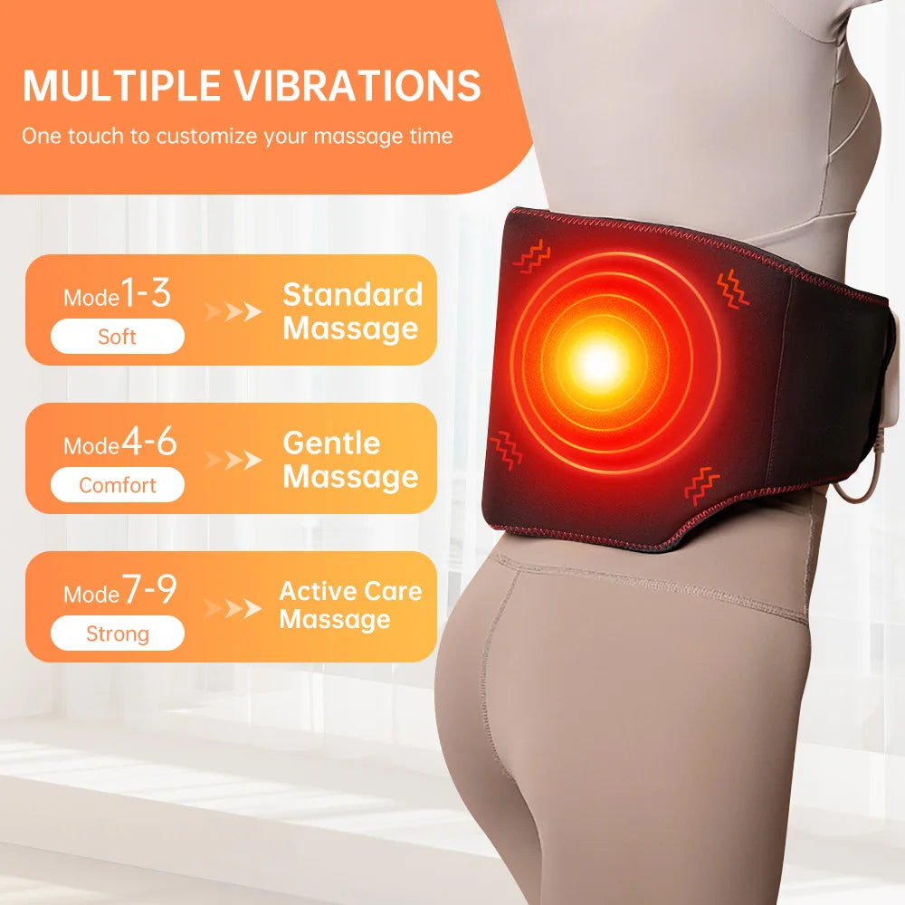 Heating Airbag Vibration Massage Lumbar Belt Lumbar Intervertebral Traction Belt Goddess Warm Womb Abdominal Lumbar Massager