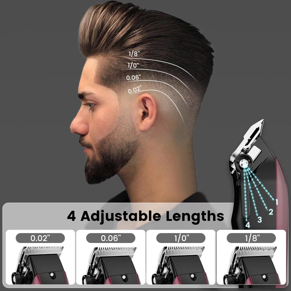 Sejoy Professional Hair Clipper Kit Adjustable Electric Shaver Hair Cutting Machine Rechargeable Cordless Trimmer F58