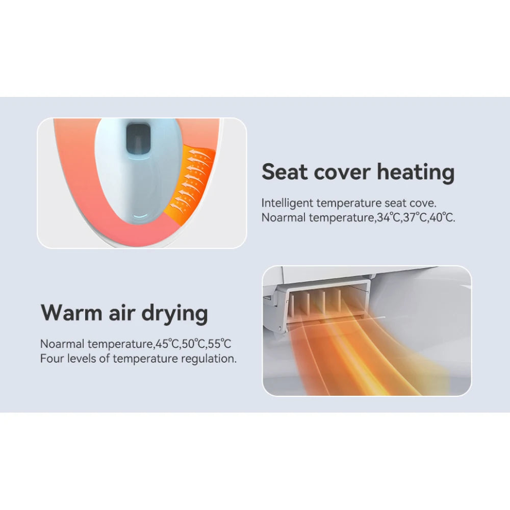 Smart Toilets with Heated Bidet Seat.Portable toilet with bidet built.Intelligent Toilet Auto Open/Close Seat. Bidet toilet