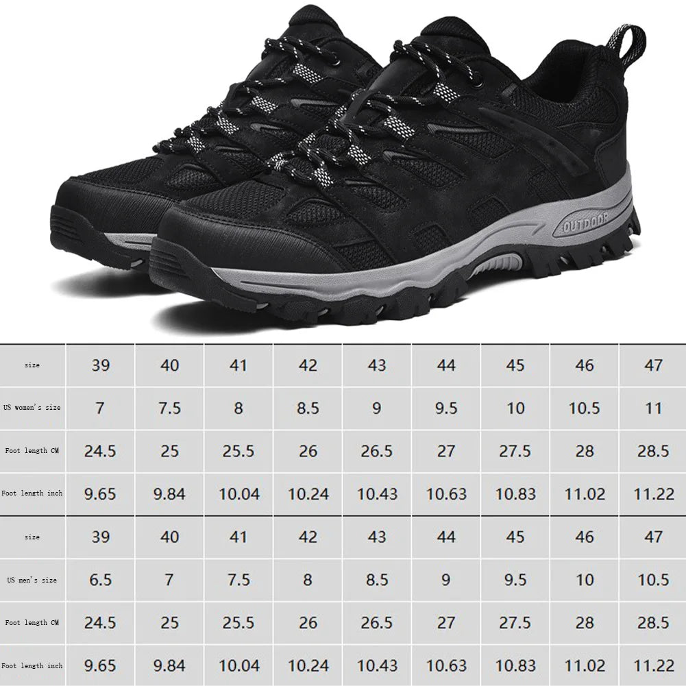 Unisex Hiking Shoes Breathable Trekking Shoes Shockproof Outdoor Walking Shoes Travel Trail Footwear