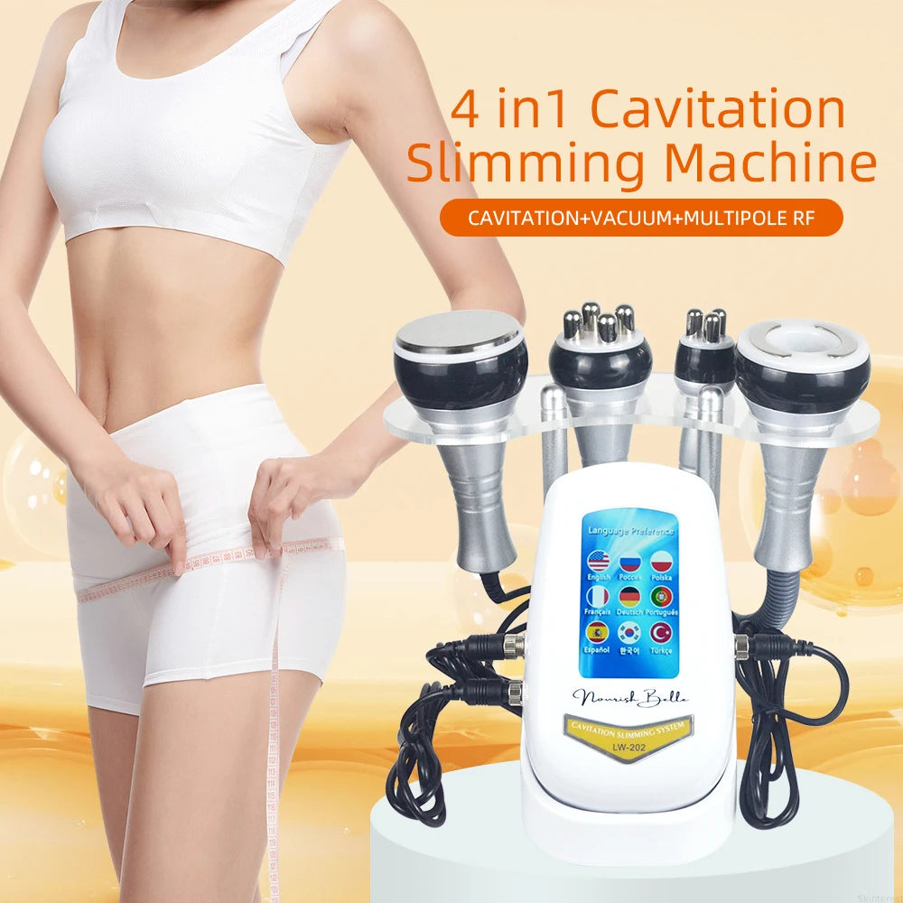 3/4-in-1 40K Body Slimming Massager Cavitation Machine Multi-Functional Device Face Body Tightening Lifting Beauty Salon