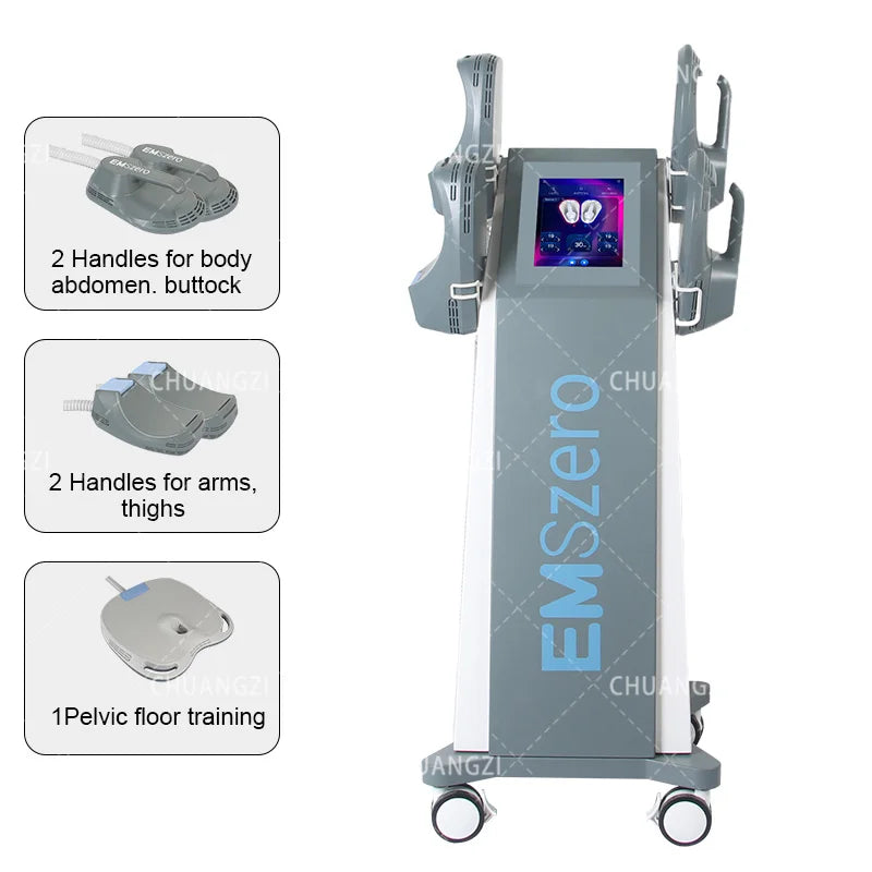 EMSzero Body fitnes Electromagnet Slimming 6500W High Power 4 Handles Reducing Fat Machine Beauty Salon New EMS zero Weight Loss