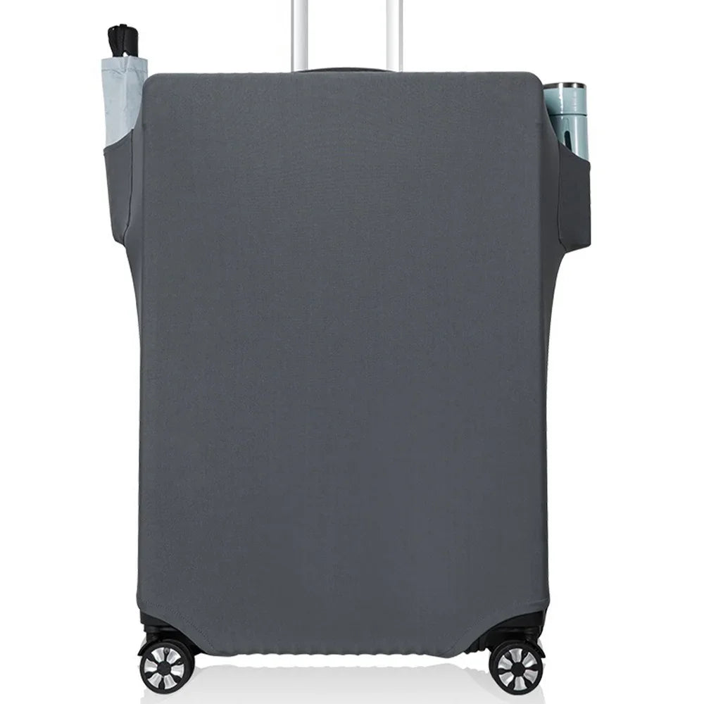 Protect Luggage Cover Travel Accessories Pocket Suitcase High Elasticity Item Storage Bag Flower Letter Scratch-Resistant Grey