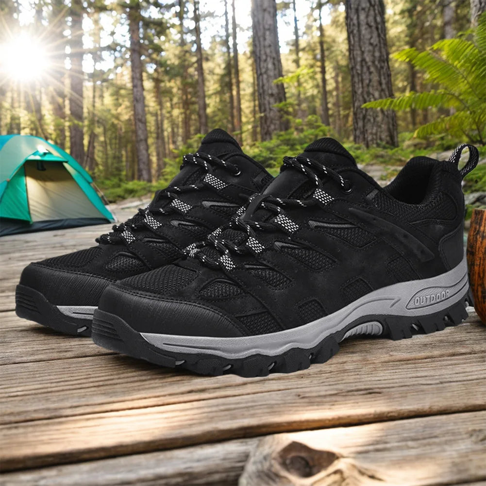 Unisex Hiking Shoes Breathable Trekking Shoes Shockproof Outdoor Walking Shoes Travel Trail Footwear