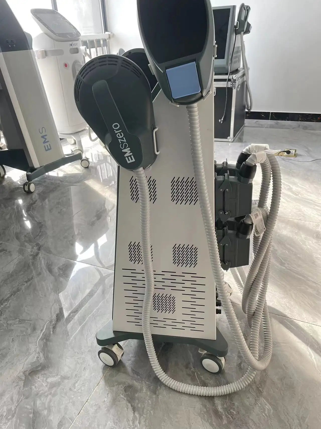EMSzero Body fitnes Electromagnet Slimming 6500W High Power 4 Handles Reducing Fat Machine Beauty Salon New EMS zero Weight Loss