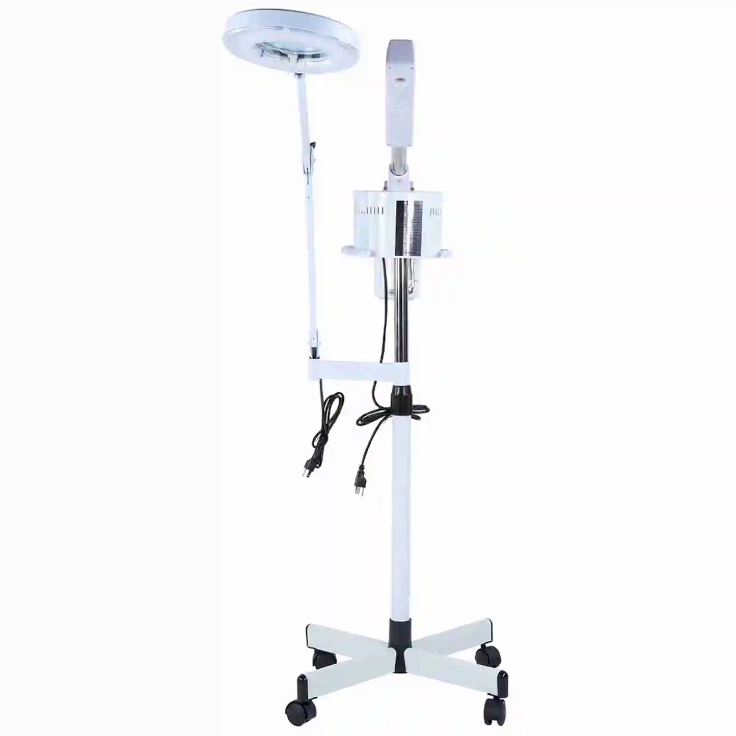 3 in 1 UV Facial Steamer Cold Light LED 5X Magnifier Floor Lamp Facial Steamer Machine Spa Salon