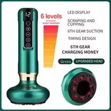 6/12 Levels Electric Body Back Massager Guasha Magnet Therapy Cupping Therapy Physiotherapy Anti Cellulite Hot Compress
