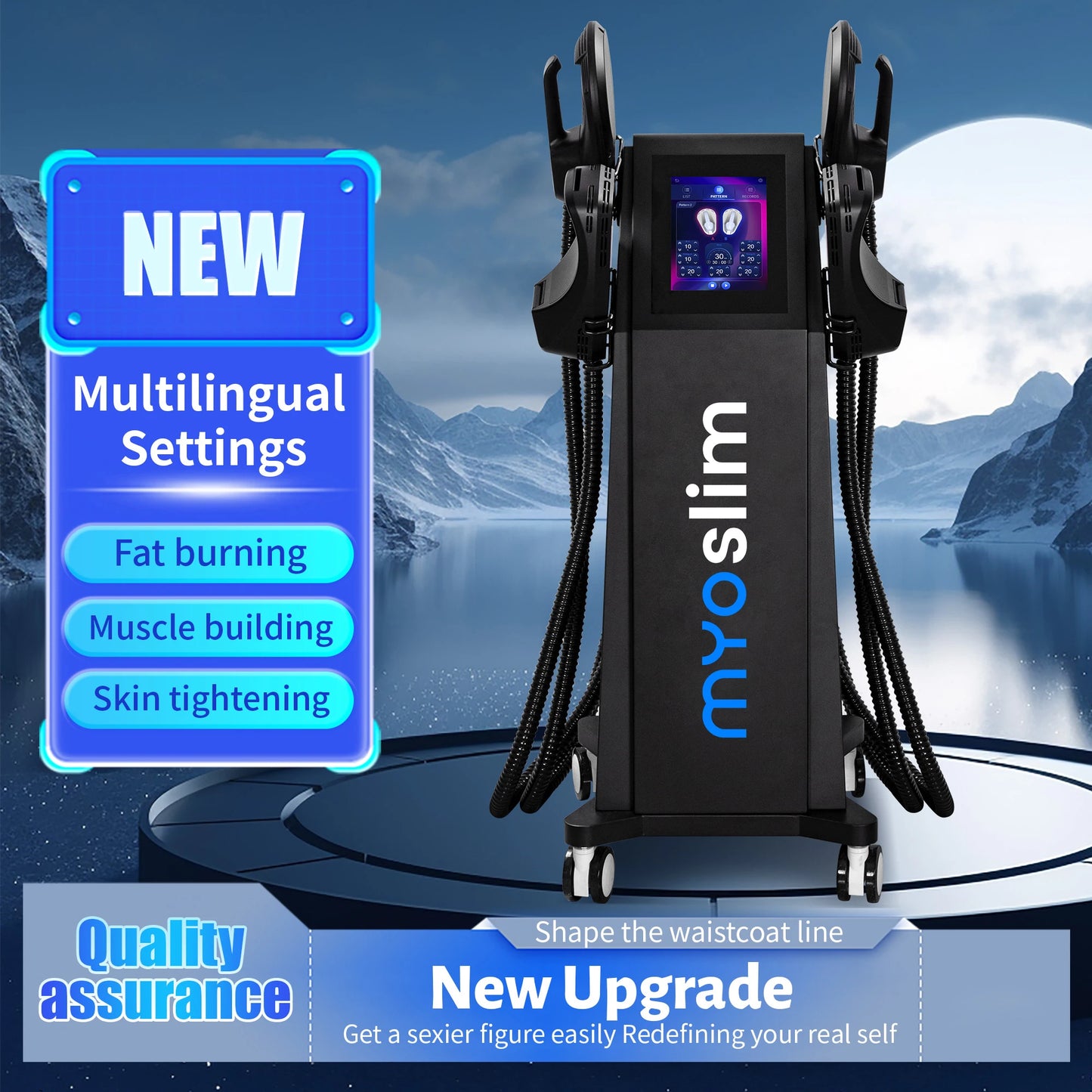 15 Tesla EMS Machine 6500W Hi Technology Muscle Stimulation Body Sculpting Slimming Myoslim for Salon RF emt