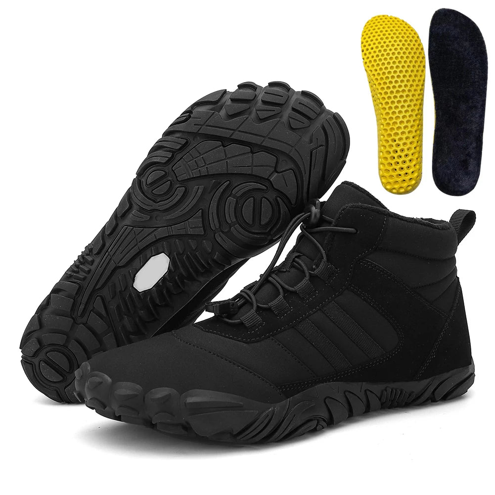 Unisex Casual Thickening Waterproof Warm Ankle Snow Boots Lightweight Lace Up Sporting Shoes for Autumn Winter
