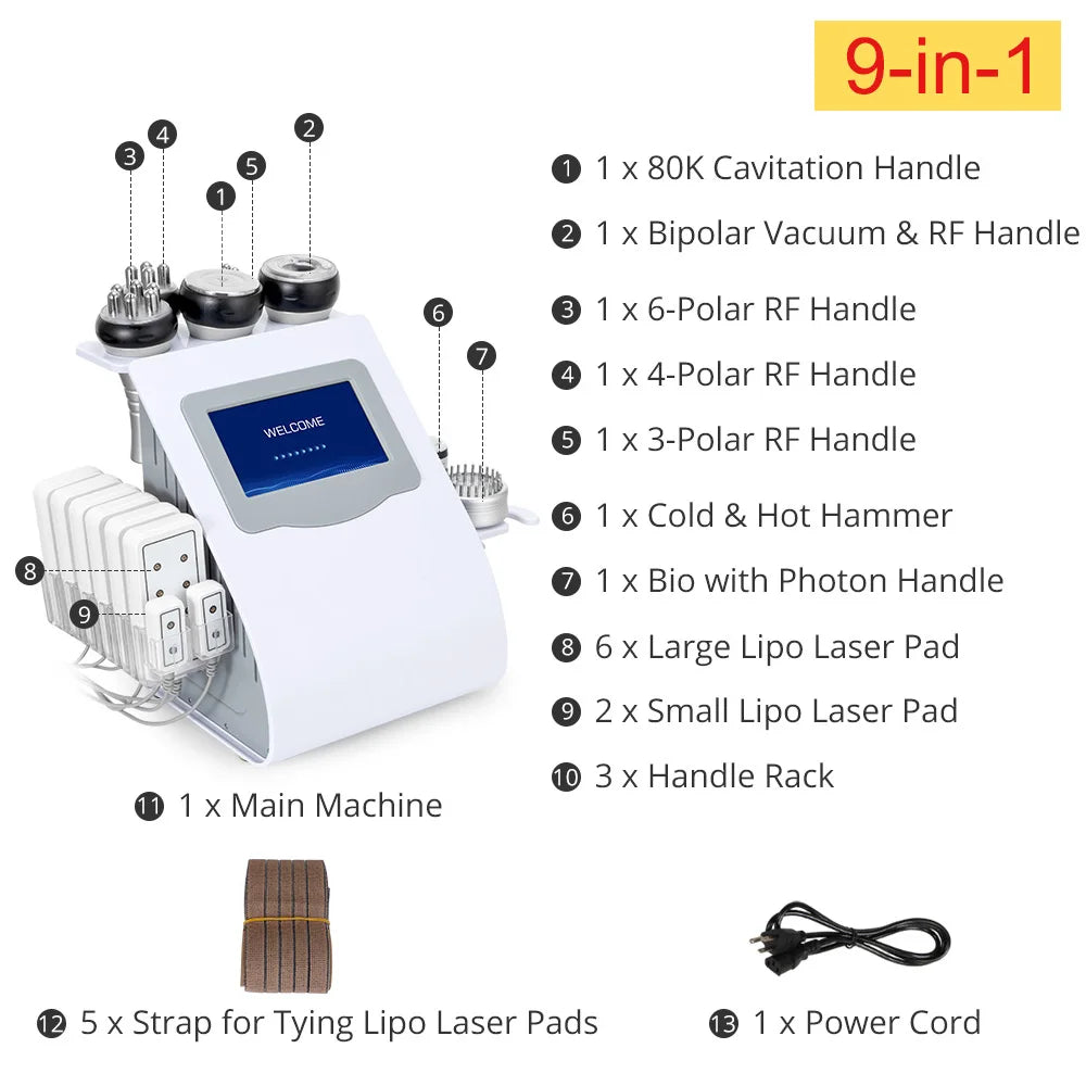 Aristorm professional cavitation 80k Body Massagers Multi-Polar Radio Frequency Anti-Wrinkle Skin Rejuvenation Lift