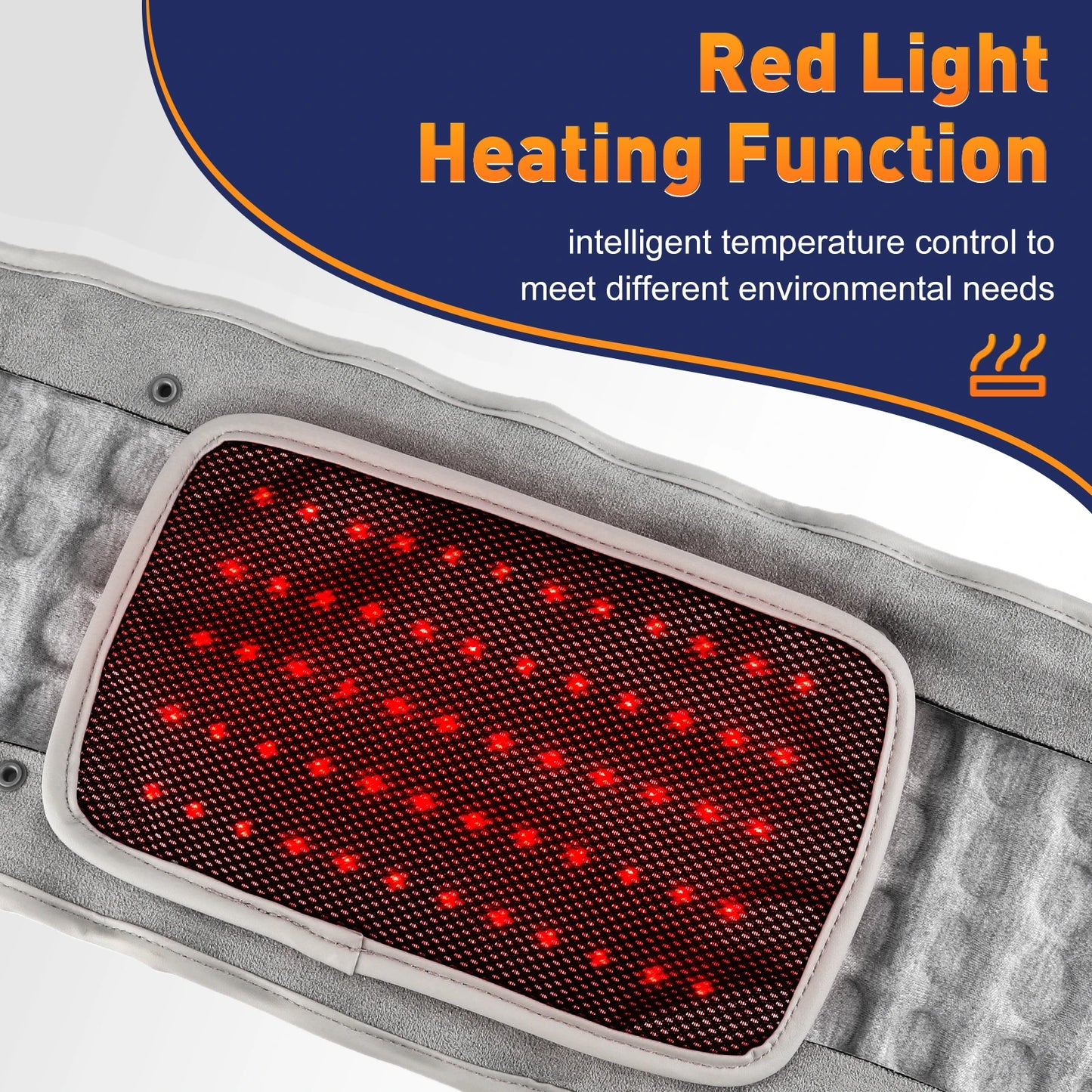 Heating Waist Vibration Massager LED Inflatable Airbag Belt with Air Pump Heated Back Protector Waist Muscle Relaxer Warmer