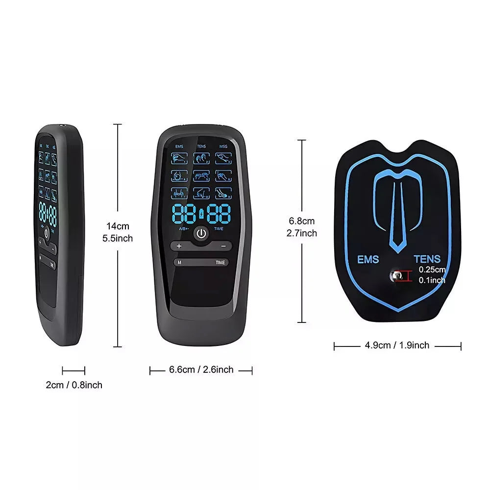 Upgrade Electric Pulse Massager TENS Unit Muscle Stimulator Therapy Pain Relief Device
