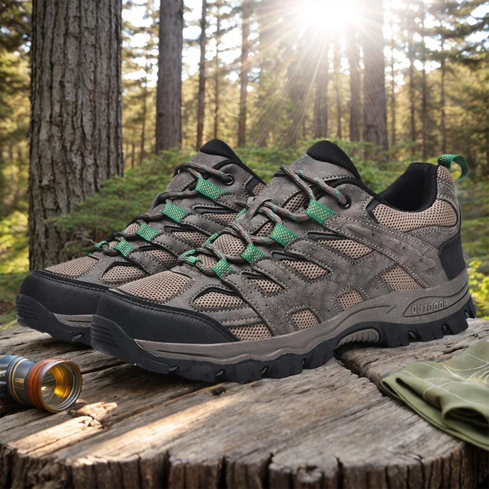 Unisex Hiking Shoes Breathable Trekking Shoes Shockproof Outdoor Walking Shoes Travel Trail Footwear