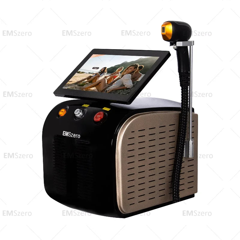 2in1 Soprano Titanium Ice Platinum Diode 755 808 1064nm 3 Wavelength Laser ND:YAG Machine Painless Hair Removal Machine 2025