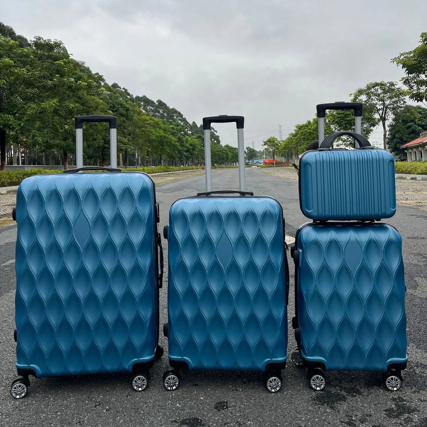 4 Pcs/Set Suitcase Set Different Sizes Large Hard Shell Waterproof Telescopic Handle Spinner Wheel TSA Lock 14/20/24/28 Inch
