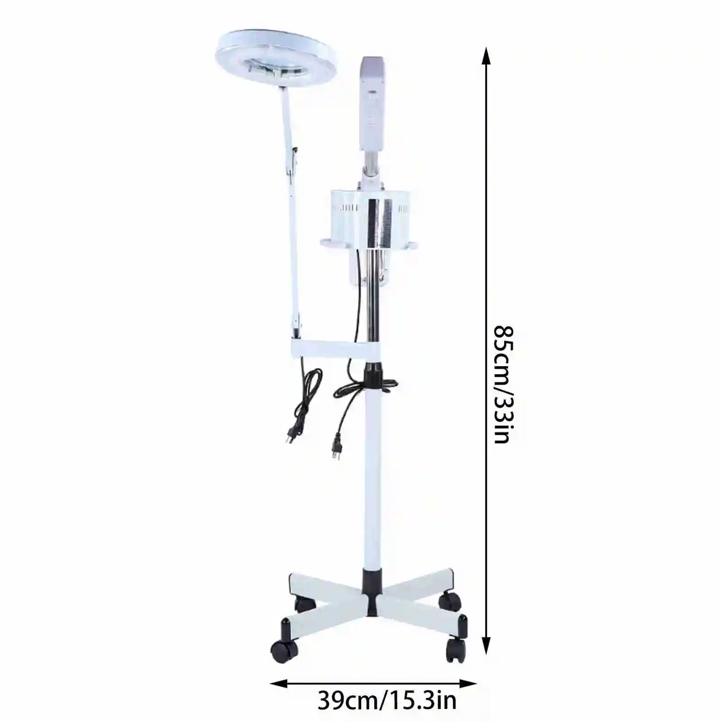 3 in 1 UV Facial Steamer Cold Light LED 5X Magnifier Floor Lamp Facial Steamer Machine Spa Salon
