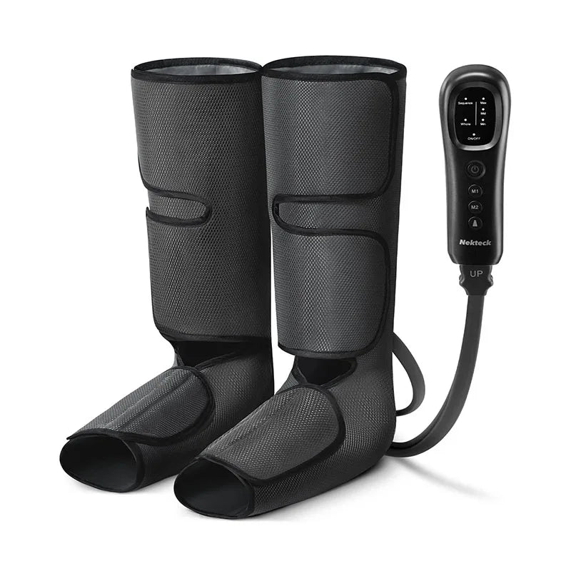 Nekteck Leg Massager Air Compression Calf Wraps Air Pressure Massage for Blood Circulation and Relaxation Lymphatic Drainage