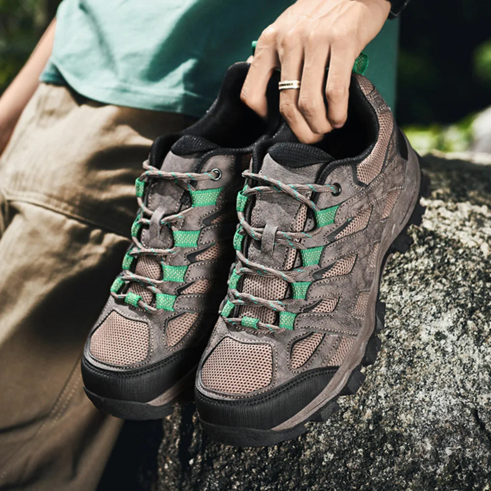 Unisex Hiking Shoes Breathable Trekking Shoes Shockproof Outdoor Walking Shoes Travel Trail Footwear