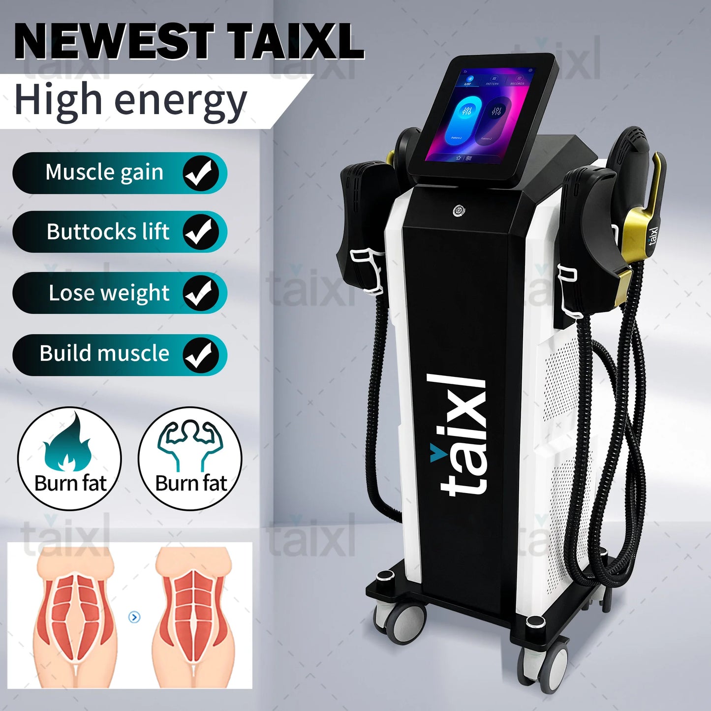 6500W 14 Teslas EMS TAIXL Body Sculpting Machine Body Slim Muscle Stimulation Ultra Sculpting Lose Weight machine