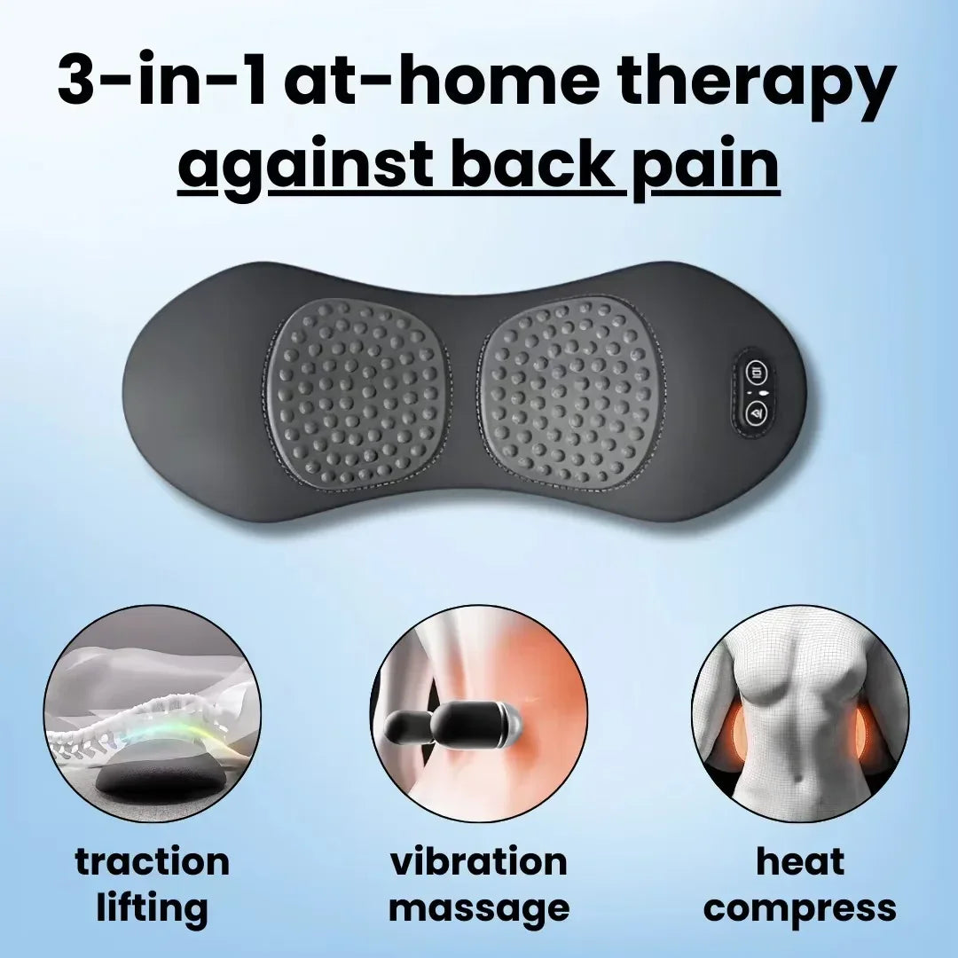 Emeka-3-in-1 Back Massager Waist Pillow Bed Sleeping Waist Protection Pad Electric Massage Lying Flat Waist Pain Waist Massager
