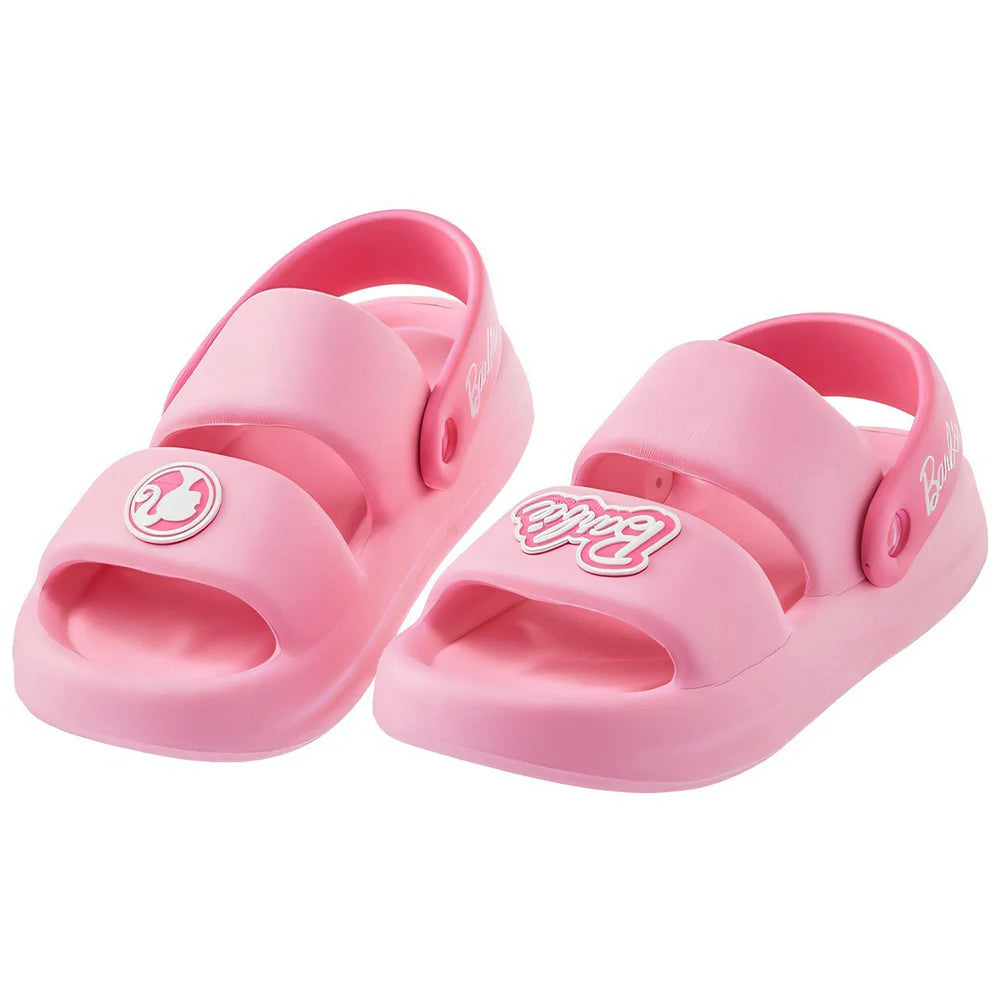 Miniso Barbie Eva Summer Women Fashion Cute Outdoor Non Slip One Shoe Two Ways To Wear It Slippers Indoor Soft Sole Sandal
