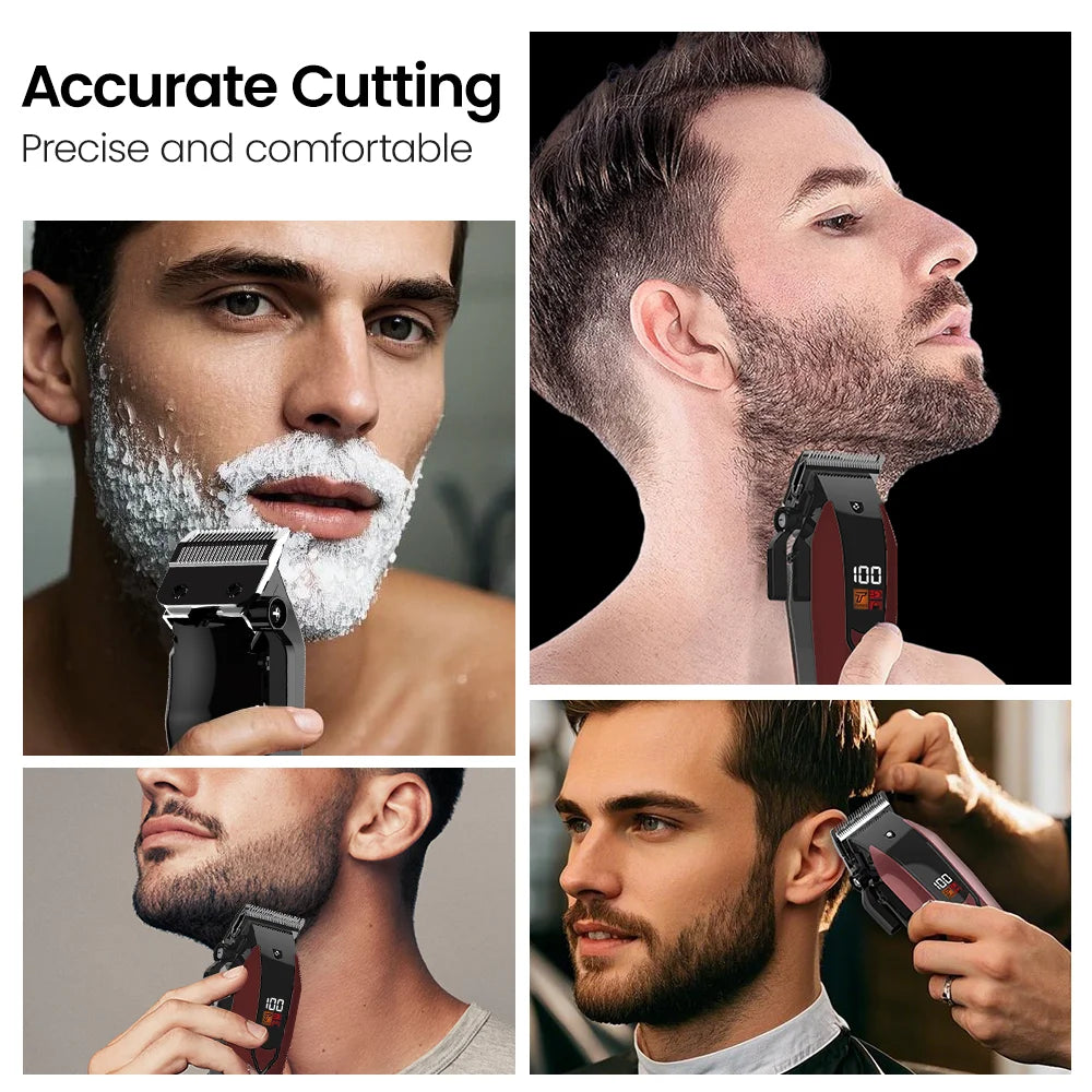Sejoy Professional Hair Clipper Kit Adjustable Electric Shaver Hair Cutting Machine Rechargeable Cordless Trimmer F58