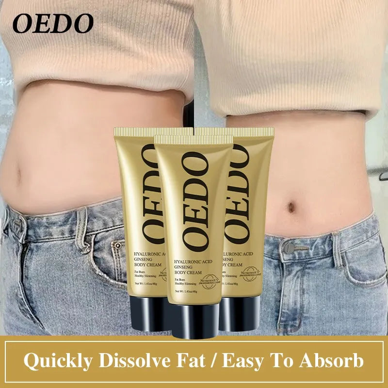 3PCS Hyaluronic Acid Ginseng Slimming Cream Reduce Cellulite Lose Weight Burning Fat Slimming Cream Health Care Burning Creams