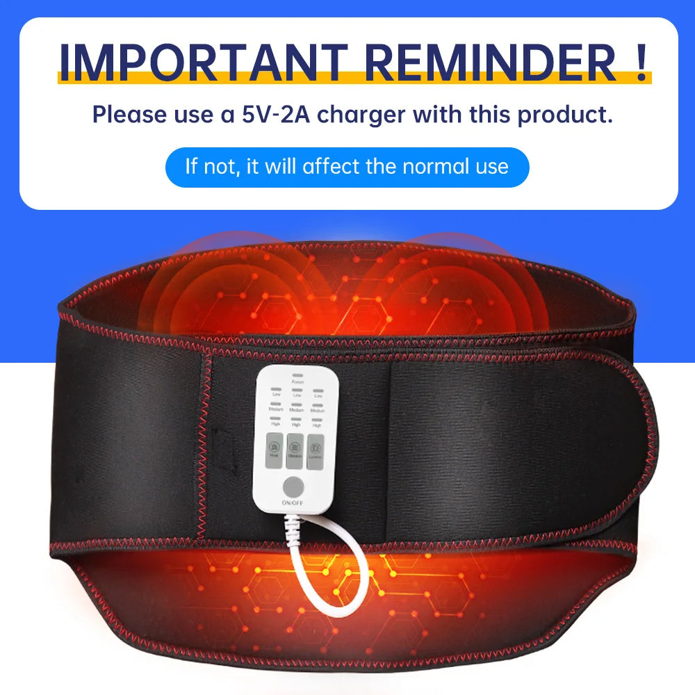 Heating Airbag Vibration Massage Lumbar Belt Lumbar Intervertebral Traction Belt Goddess Warm Womb Abdominal Lumbar Massager