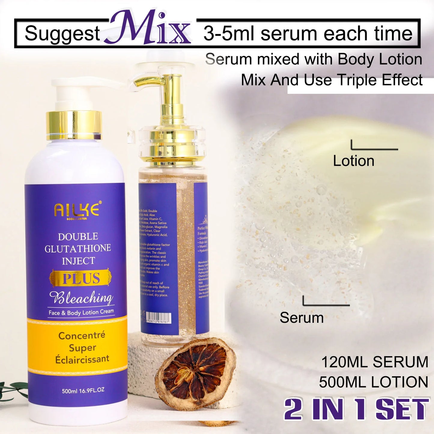 AILKE Anti-Black Spots Intensive Serum, Brightening Serum for an Even & Radiant Complexion, Face Care Against Dark Spots, 120 ml