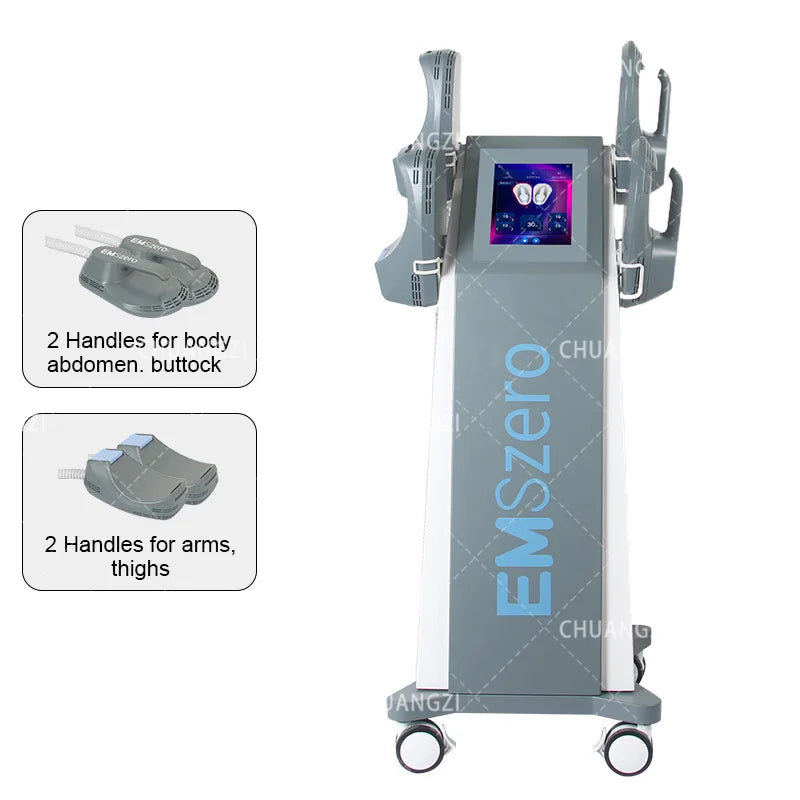 EMSzero Body fitnes Electromagnet Slimming 6500W High Power 4 Handles Reducing Fat Machine Beauty Salon New EMS zero Weight Loss