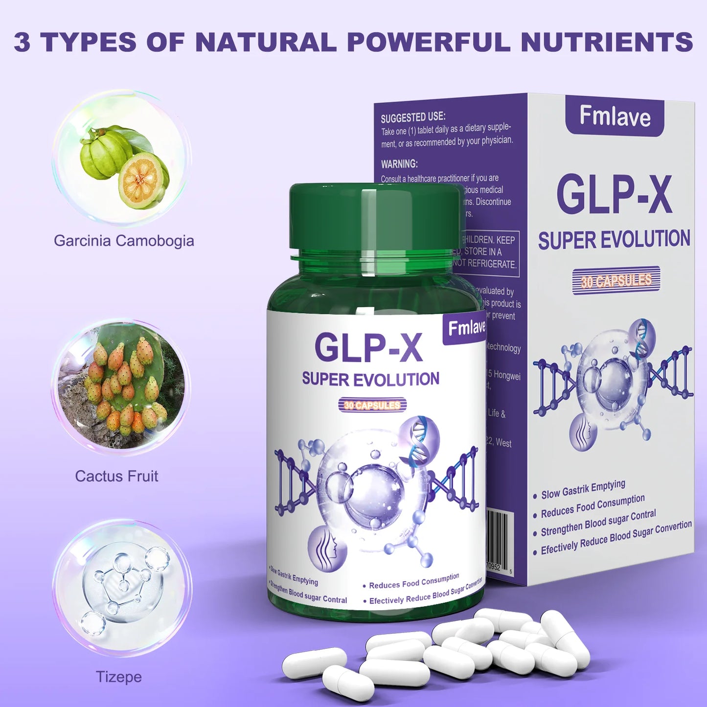 GLP-X Super Evolution, Metabolism & Appetite Support, 30 Capsules – Supports Digestion & Gut Health