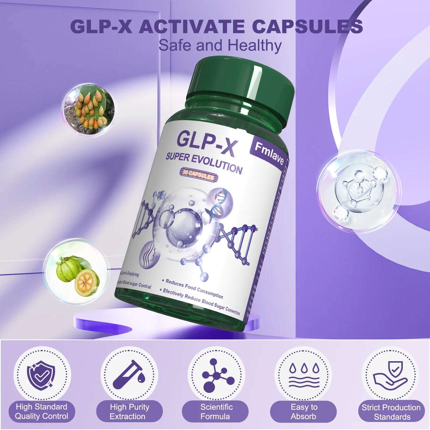 GLP-X Super Evolution, Metabolism & Appetite Support, 30 Capsules – Supports Digestion & Gut Health